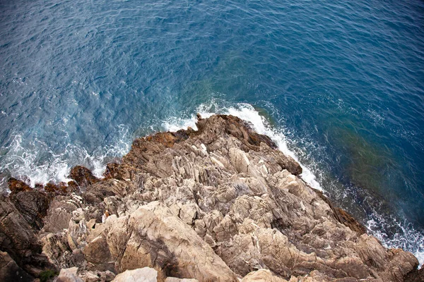 Panoramic Image Beautiful Hills Leading Coast Italy Coast Most Popular — Photo