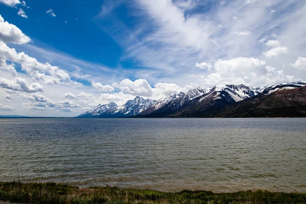 Jackson Lake Parque Nacional Grand Tetons Wyoming Horizontal —  Fotos de Stock