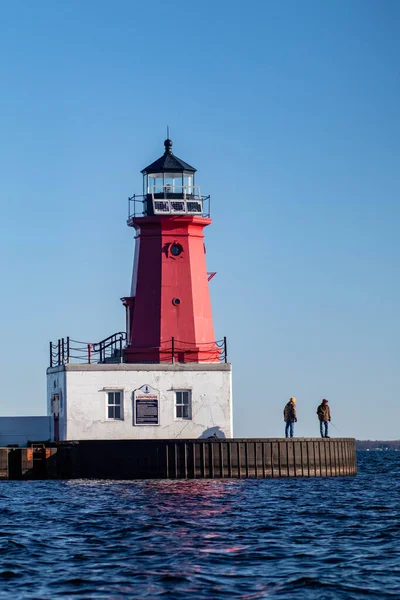 Menominee Michigan Usa Maggio 2022 Menominee Pierhead Lighthouse Menominee Marinette — Foto Stock