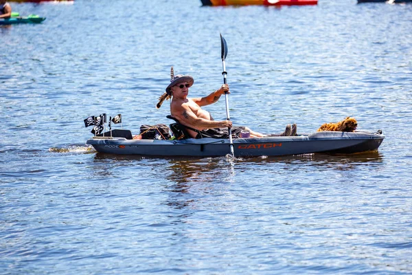 Wausau Wisconsin Usa July 2022 8Th Annual Paddle Pub Crawl — Zdjęcie stockowe