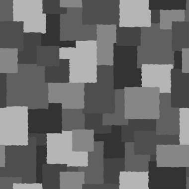 Karmaşık bir düzende, farklı boyutlarda dikdörtgenleri ve gri renkleri olan kusursuz vektör deseni