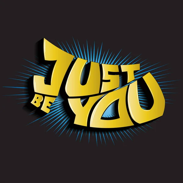 Just You Isolated Vector Lettering Glare Shadow Can Used Printing — 스톡 벡터