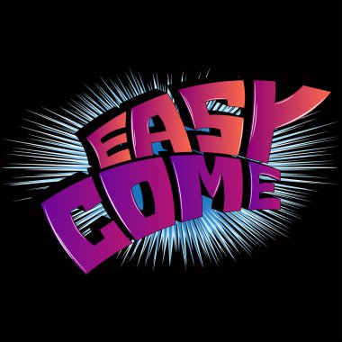 Haydan gelen. Vurguları ve gradyanı olan harflerden izole vektör yazımı. Tişörtlere, çantalara, çıkartmalara baskı yapmak için kullanılabilir