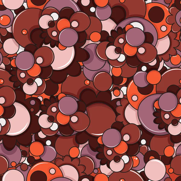 Seamless Vector Abstract Pattern Randomly Arranged Bubbles Different Colors Fill — Stockvektor