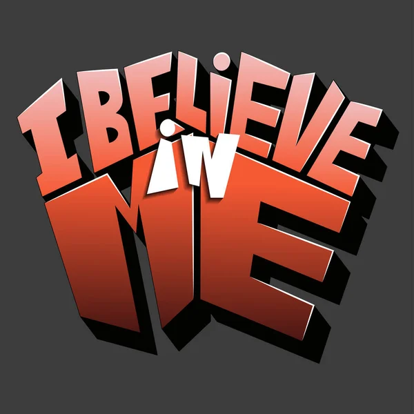 Believe Vector Inscription Unique Letters Decorating Shirts — Image vectorielle