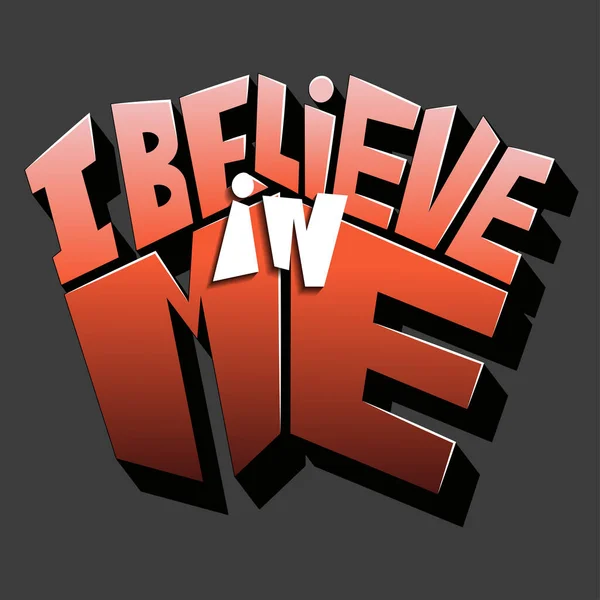 Believe Vector Inscription Unique Letters Decorating Shirts — ストックベクタ