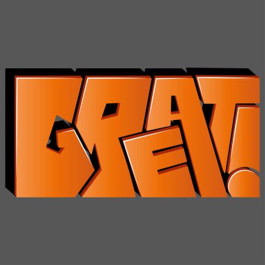 great. isolated vector lettering with unique letters. can be used to print on t-shirts, bags, stickers or other surfaces