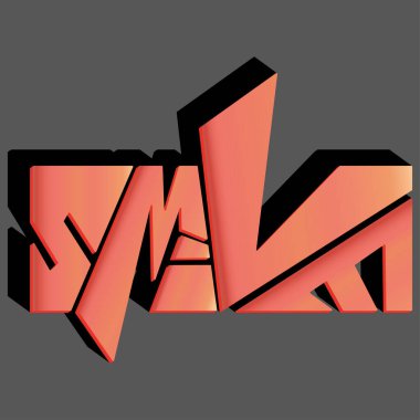 smile isolated vector lettering with unique letters. can be used to print on t-shirts, bags, stickers or other surfaces