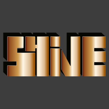 Işıl. Eşsiz harflerle yükselen vektör. Tişörtlere, çantalara, çıkartmalara ya da diğer yüzeylere baskı yapmak için kullanılabilir. izole kelime çizimi