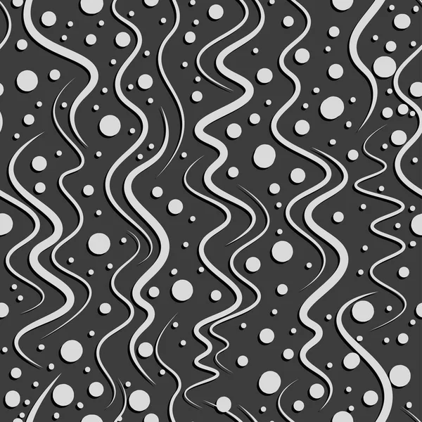 Vektorové Hladké Tapety Vertikálními Vlnami Tečkami Abstraktní Vzor Pozadí — Stockový vektor