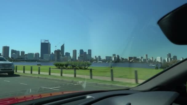 Conduite Autour Diverses Routes Autoroutes Dans Ville Perth Australie Occidentale — Video