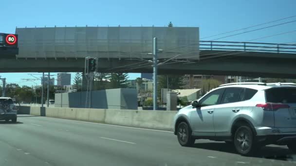 Condução Torno Várias Estradas Rodovias Dentro Cidade Perth Austrália Ocidental — Vídeo de Stock