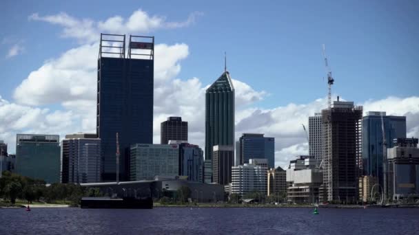 Una Vista Del Horizonte Ciudad Perth — Vídeo de stock