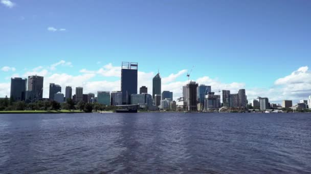 Una Vista Del Horizonte Ciudad Perth — Vídeo de stock