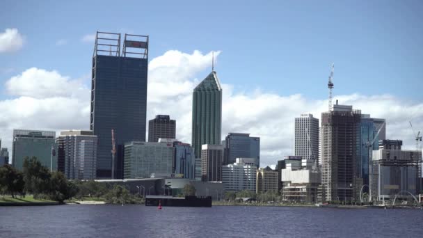 Ein Blick Auf Die Skyline Von Perth — Stockvideo