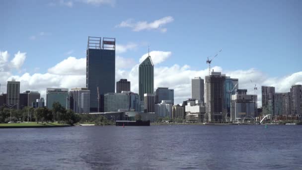 Perth Şehrinin Ufuk Çizgisi Manzarası — Stok video