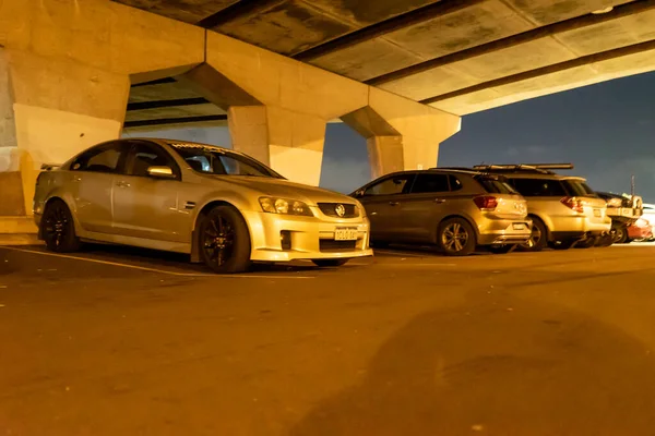 Voitures Exotiques Exposées Lors Une Réunion Voiture Tenue Dans Parking — Photo