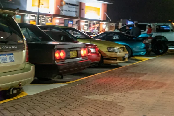 Exotic Cars Display Car Meet Held Carpark City Perth Western — Stock Photo, Image