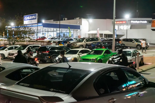 Exotische Auto Tentoongesteld Een Autobeurs Gehouden Een Parkeerplaats Stad Perth — Stockfoto