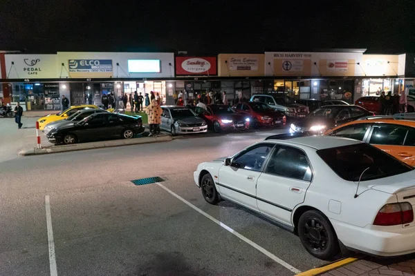 Voitures Exotiques Exposées Lors Une Réunion Voiture Tenue Dans Parking — Photo