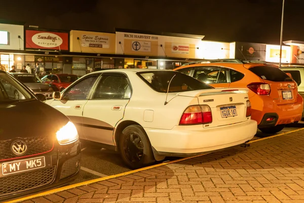 Egzotyczne Samochody Wystawie Spotkaniu Samochodowym Odbywającym Się Parkingu Mieście Perth — Zdjęcie stockowe