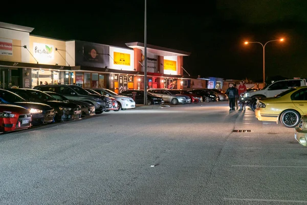 Voitures Exotiques Exposées Lors Une Réunion Voiture Tenue Dans Parking — Photo