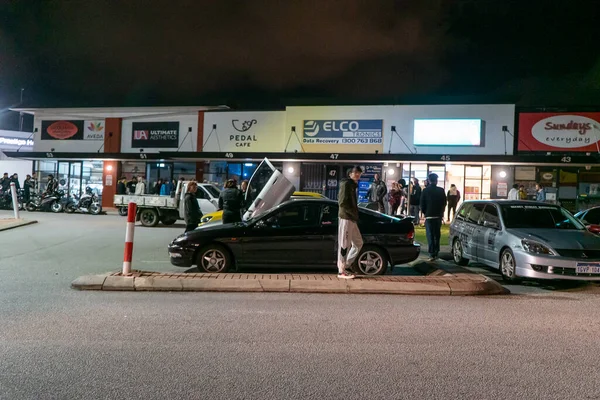 Exotische Auto Tentoongesteld Een Autobeurs Gehouden Een Parkeerplaats Stad Perth — Stockfoto