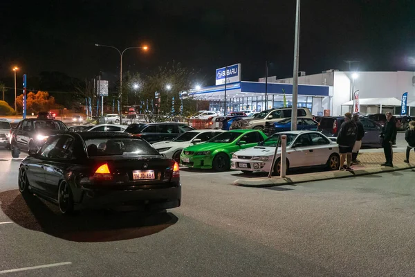 Exotische Autos Auf Einem Autotreffen Auf Einem Parkplatz Der Westaustralischen — Stockfoto