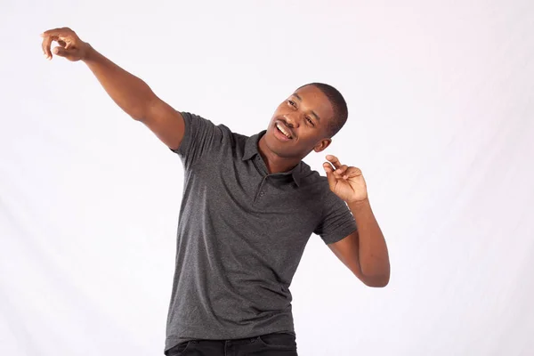 Guapo Negro Hombre Bailando — Foto de Stock