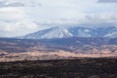 Utah dağlarında kış karı