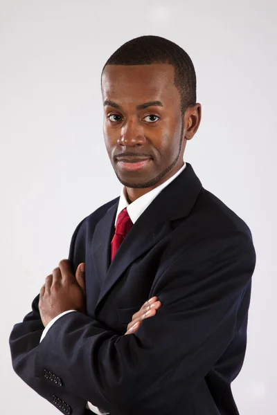 Happy Black Businessman Smile — Stock Fotó