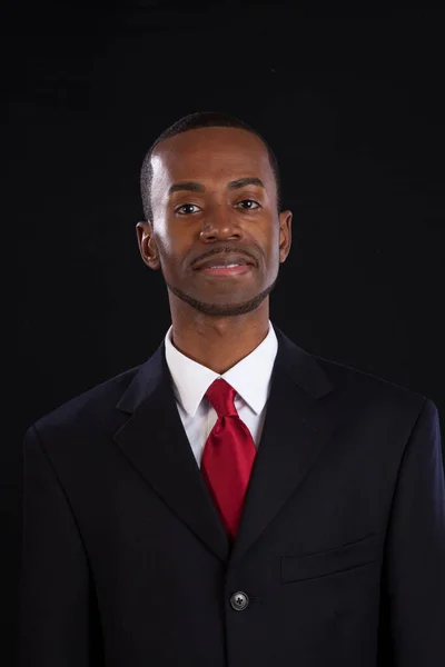 Handsome Black Businessman Pleasing Smile — ストック写真