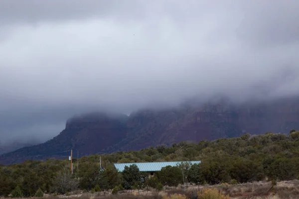 Clouds Distant Mountains — Stockfoto