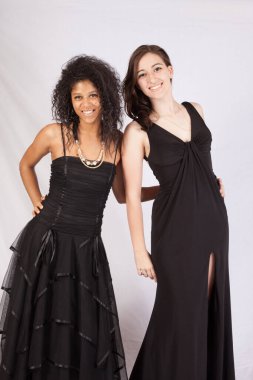 Two women together as friends