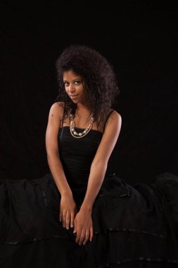 Pretty woman with a thoughtful expression