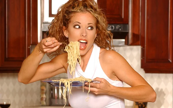 Super hi-rez 1080i - špagety hody Stock Snímky
