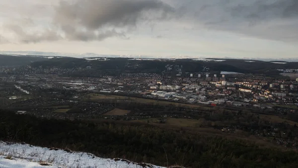 View from Jenzig in Jena at winter in 2020, copy space — Stock Photo, Image