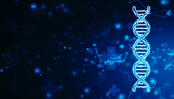 Dna Struktur Genetik Und Medizinisches Konzept Konzept Der Biochemie Mit — Stockfoto