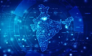 Dijital Hindistan teknolojisi, Hindistan Soyut teknoloji haritası, Teknoloji soyut arkaplan