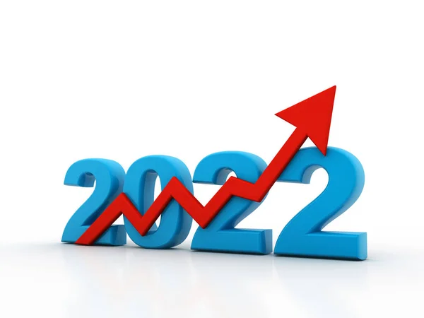 Новый 2022 Год Концептуальная Иллюстрация Финансовый Экономический Рост 2022 Году — стоковое фото