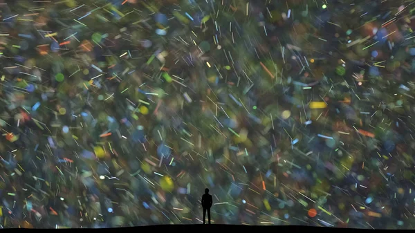 เอทของมน นอย บนพ นหล องฟ ดวงดาว — ภาพถ่ายสต็อก