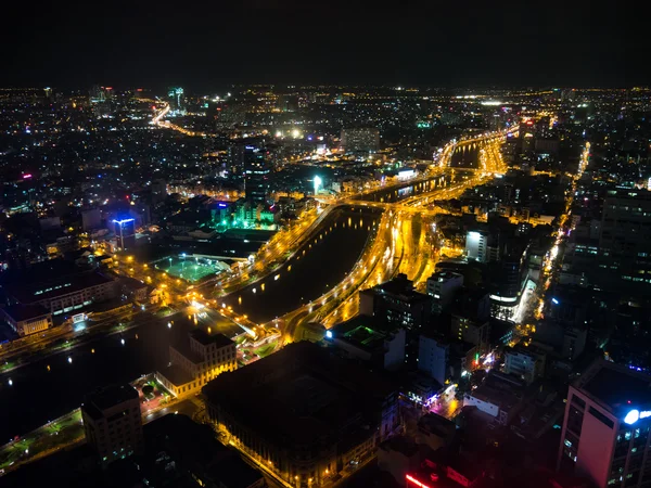 Night view of Ho Chi Minh, Vietnam — Stock Photo, Image