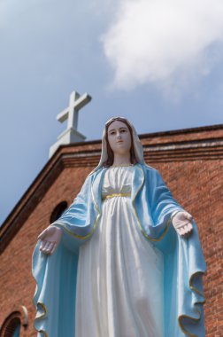 Kutsal bakire Meryem heykeli kurosaki kilise, nagasaki Japonya'da