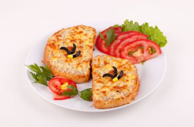 Kıyılmış et ile sandviçler