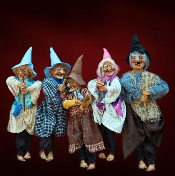 Montar marionetas de gallinas (Yaga ) Imagen de stock