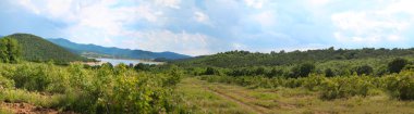 Manzara Panoraması gül Vadisi, Bulgaristan