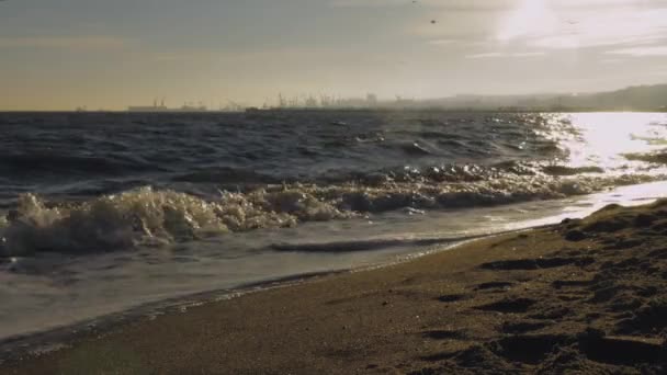 Θάλασσα Της Azov Στο Ηλιοβασίλεμα — Αρχείο Βίντεο