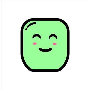Gözleri kapalı gülen yüz simgesi tasarımı
