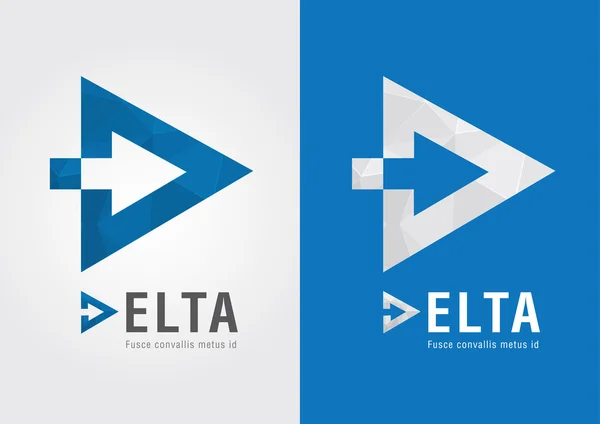 Símbolo delta d para su éxito en los negocios. — Wektor stockowy