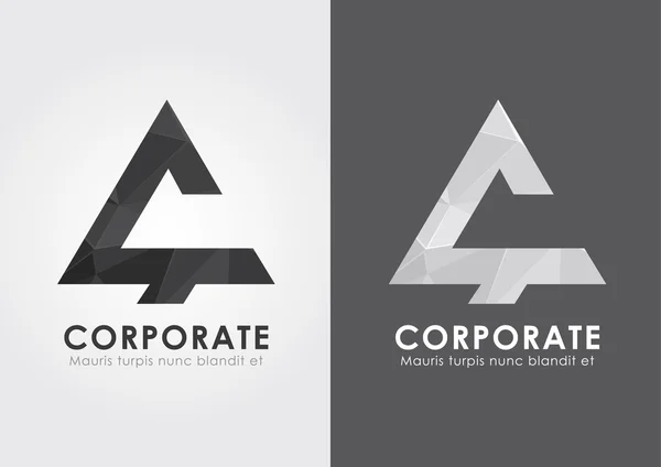 C Corporate icon. Show your modern and simple business success. — Stock Vector